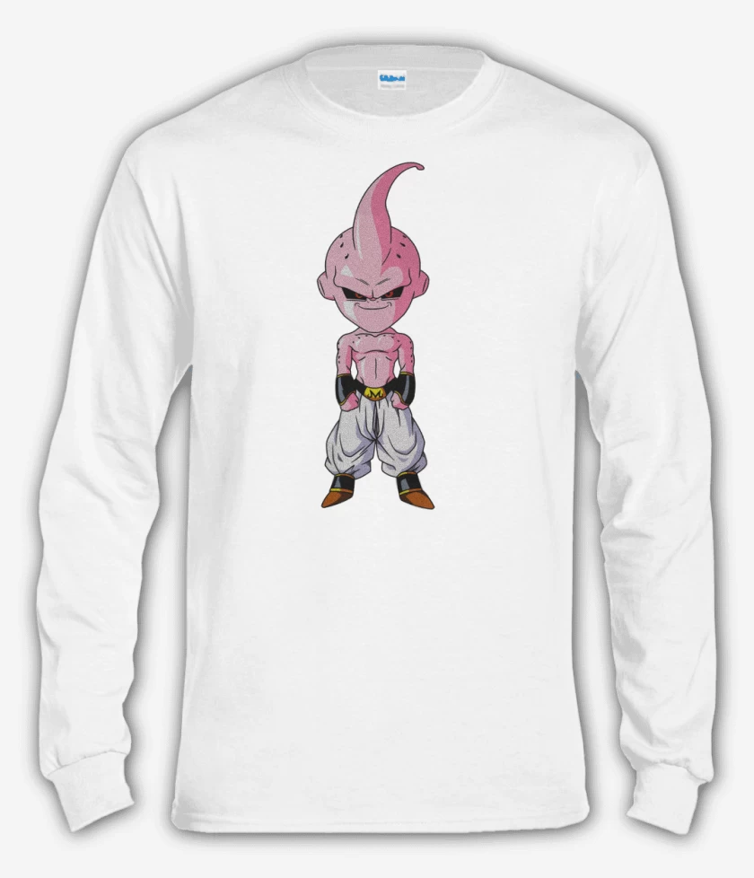 Polera manga larga Blanco de Majin boo full color