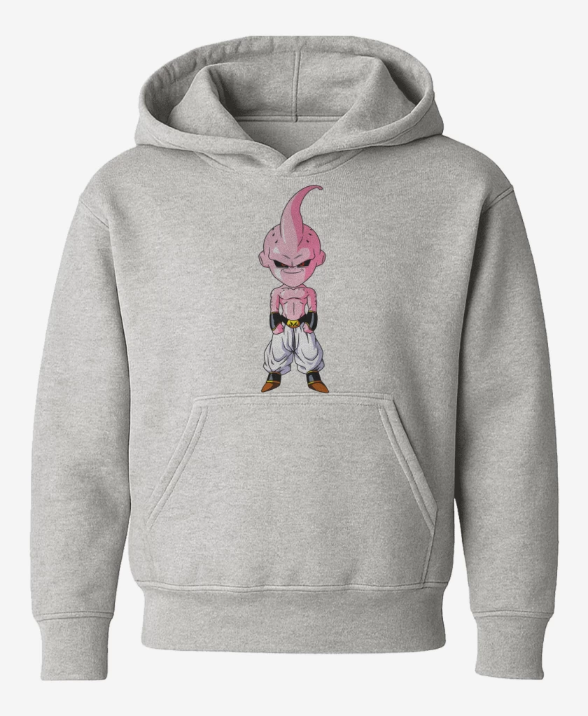 Poleron de niño Gris Melange de Majin boo full color