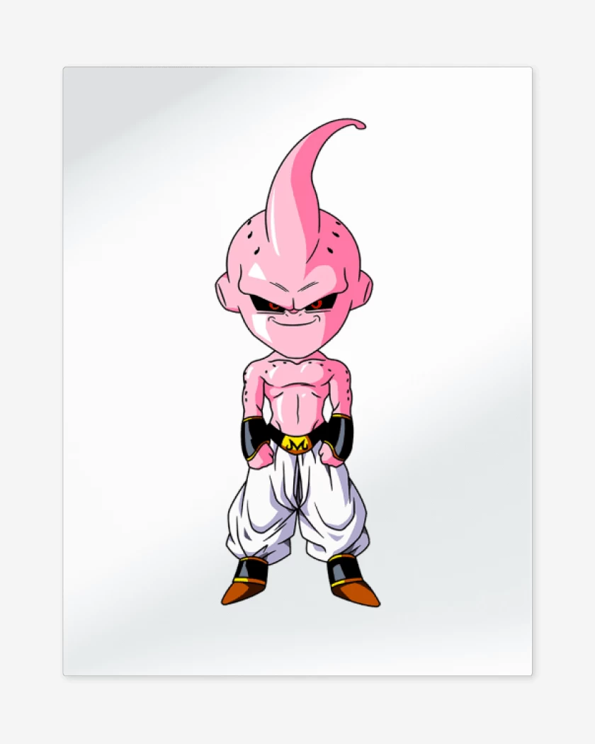 Print metalico Blanco de Majin boo full color