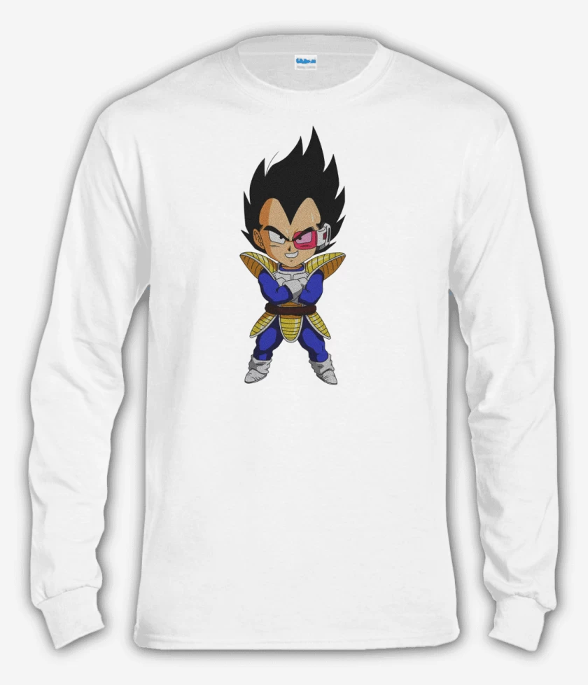 Polera manga larga Blanco de Vegeta 2 