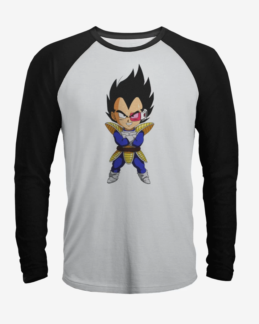 Polera Raglan Blanco / Negro de Vegeta 2 