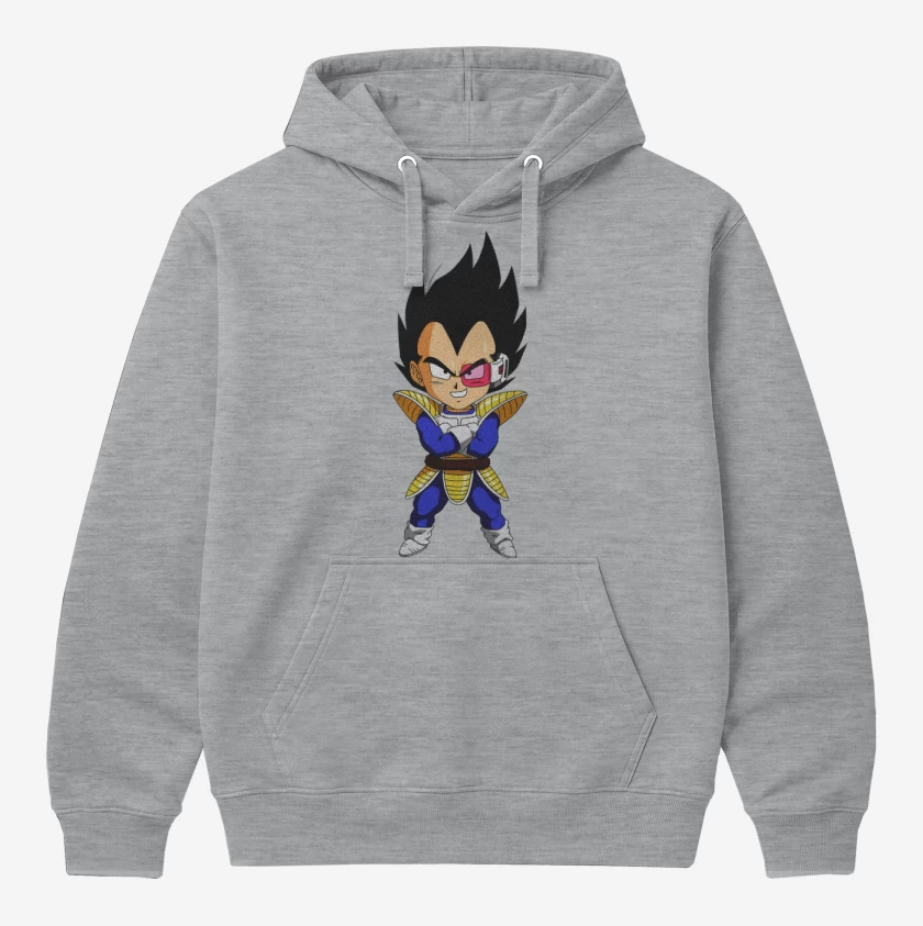 Polerón Canguro Gris Melange de Vegeta 2 