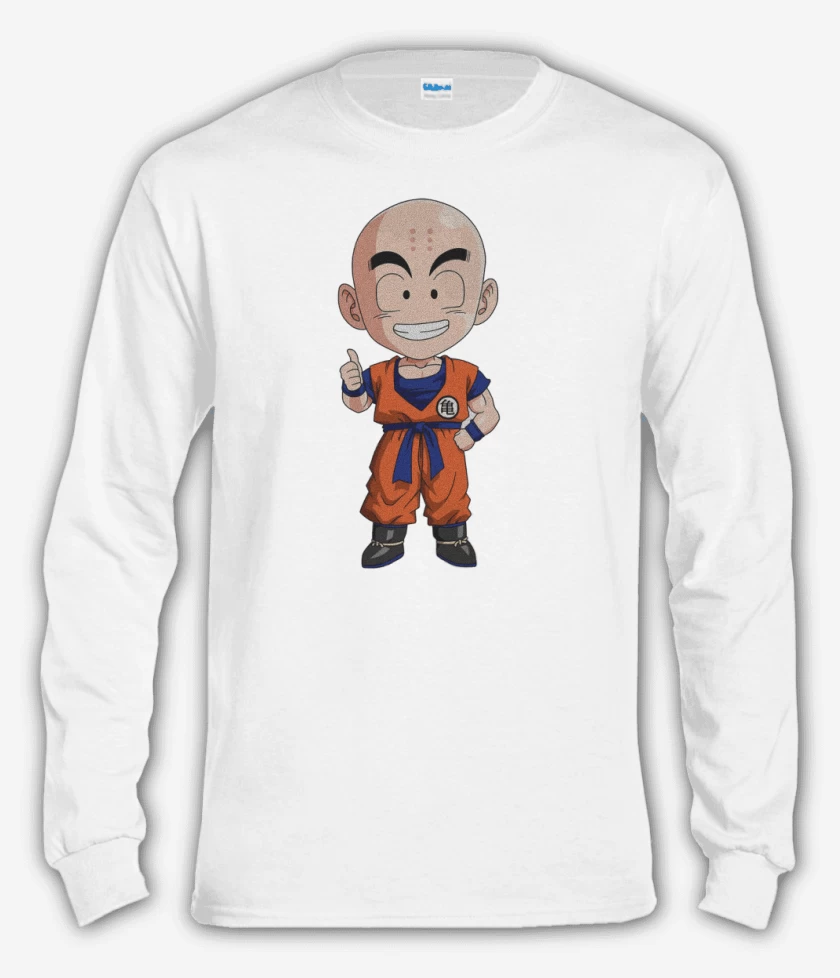 Polera manga larga Blanco de Krilin