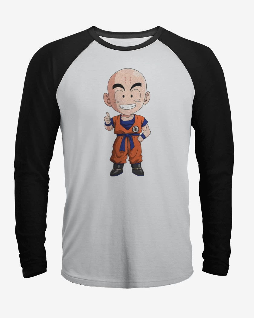 Polera Raglan Blanco / Negro de Krilin
