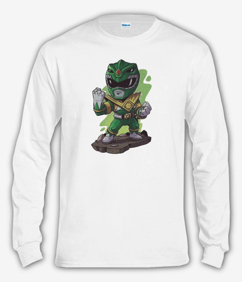 Polera manga larga Blanco de Green ranger