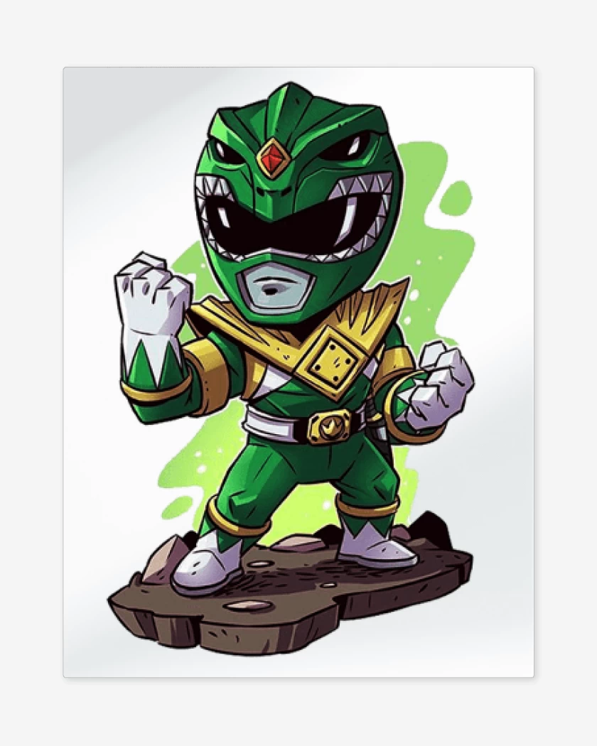 Print metalico Blanco de Green ranger