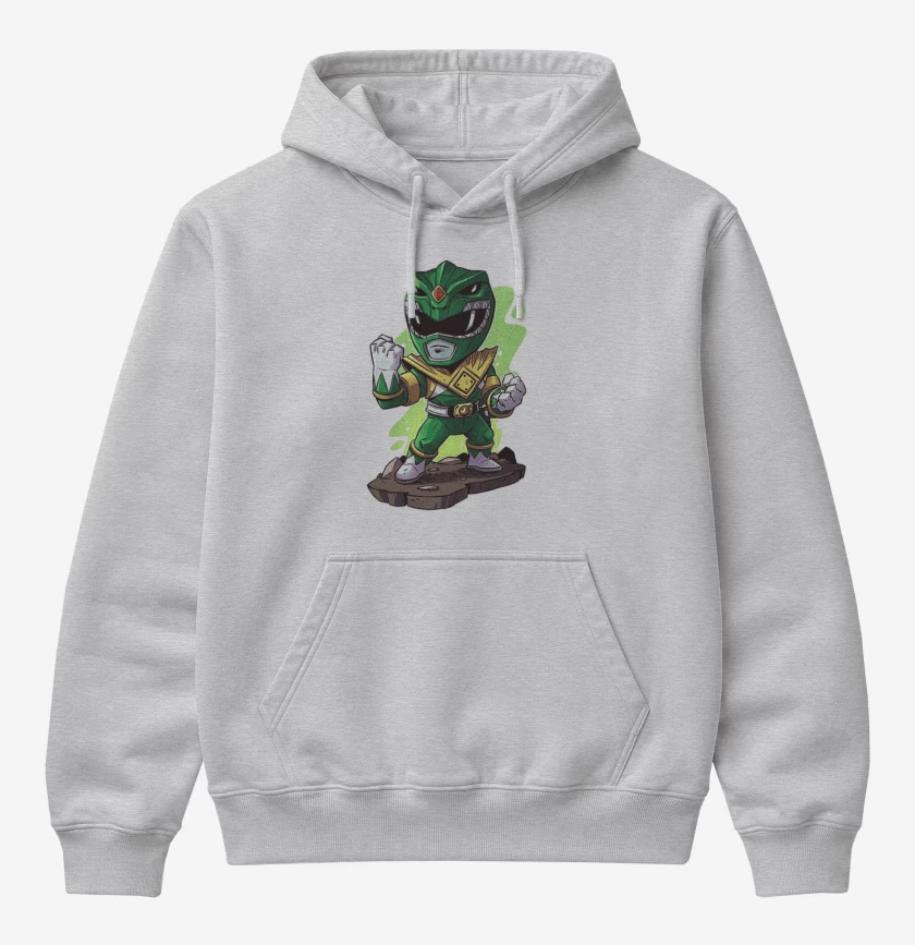 Poleron Canguro básico Gris Melange de Green ranger