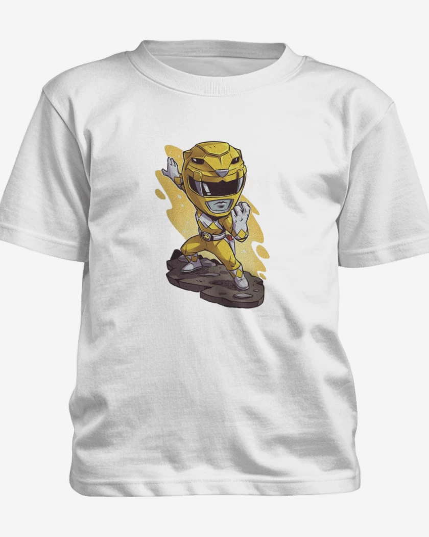 Polera de niño Blanco de Yellow ranger