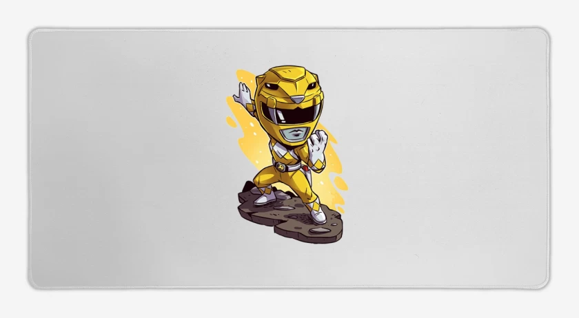 Mouse pad Gamer Blanco de Yellow ranger