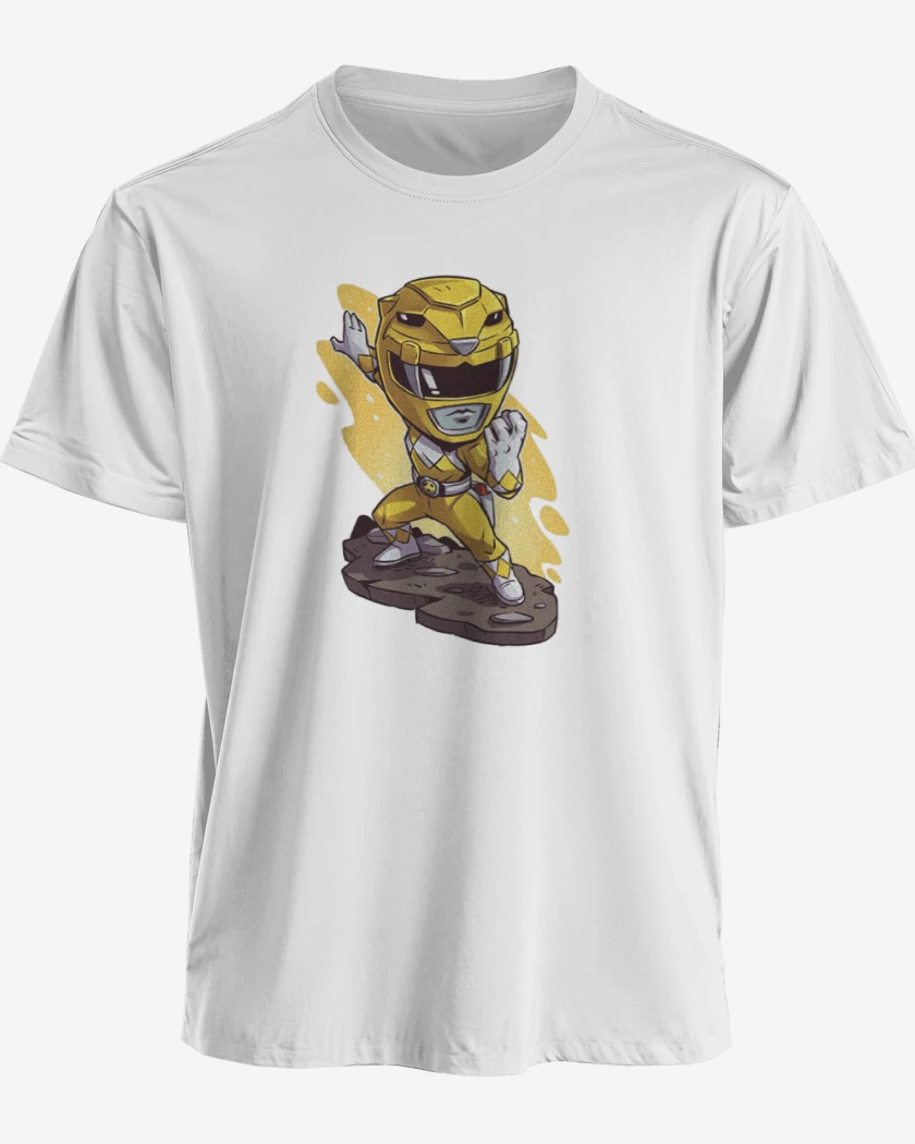 Polera premium Blanco de Yellow ranger