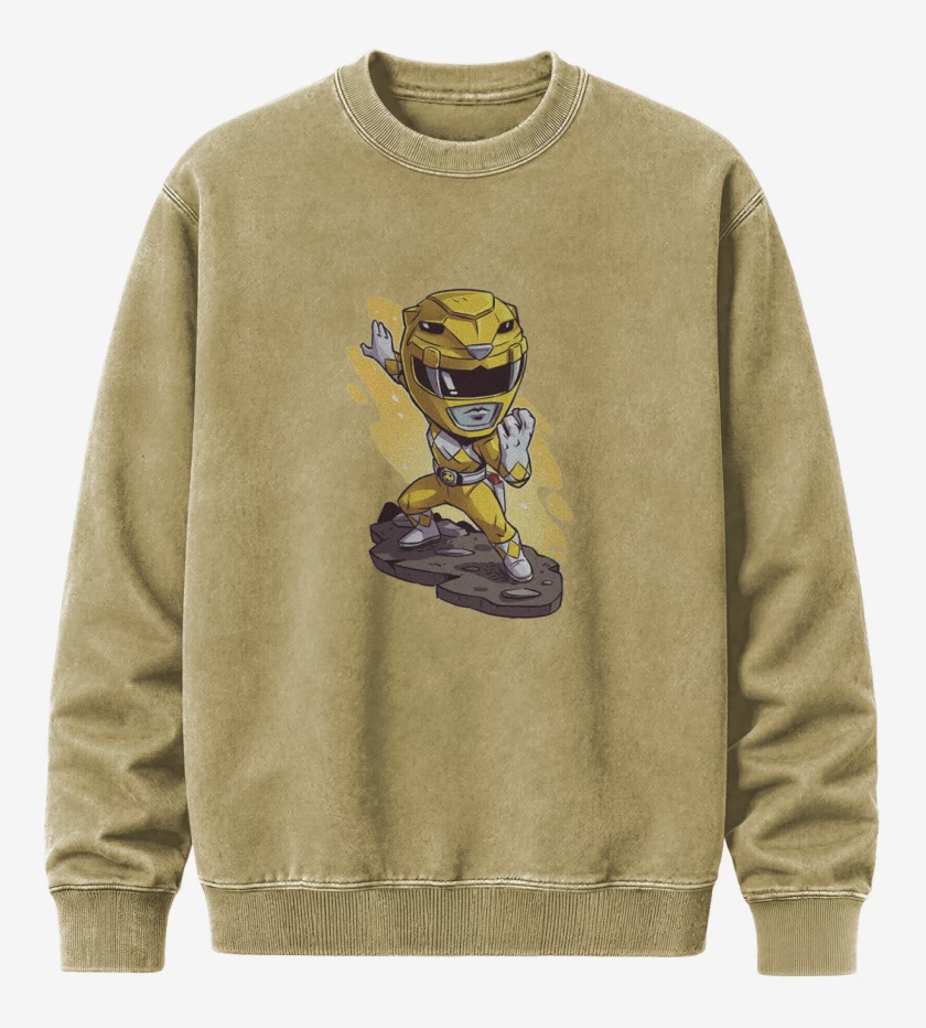 Poleron Polo Acid Wash Beige de Yellow ranger