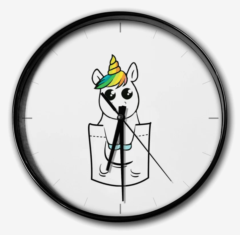 Reloj Blanco de Unicornio de bolsillo