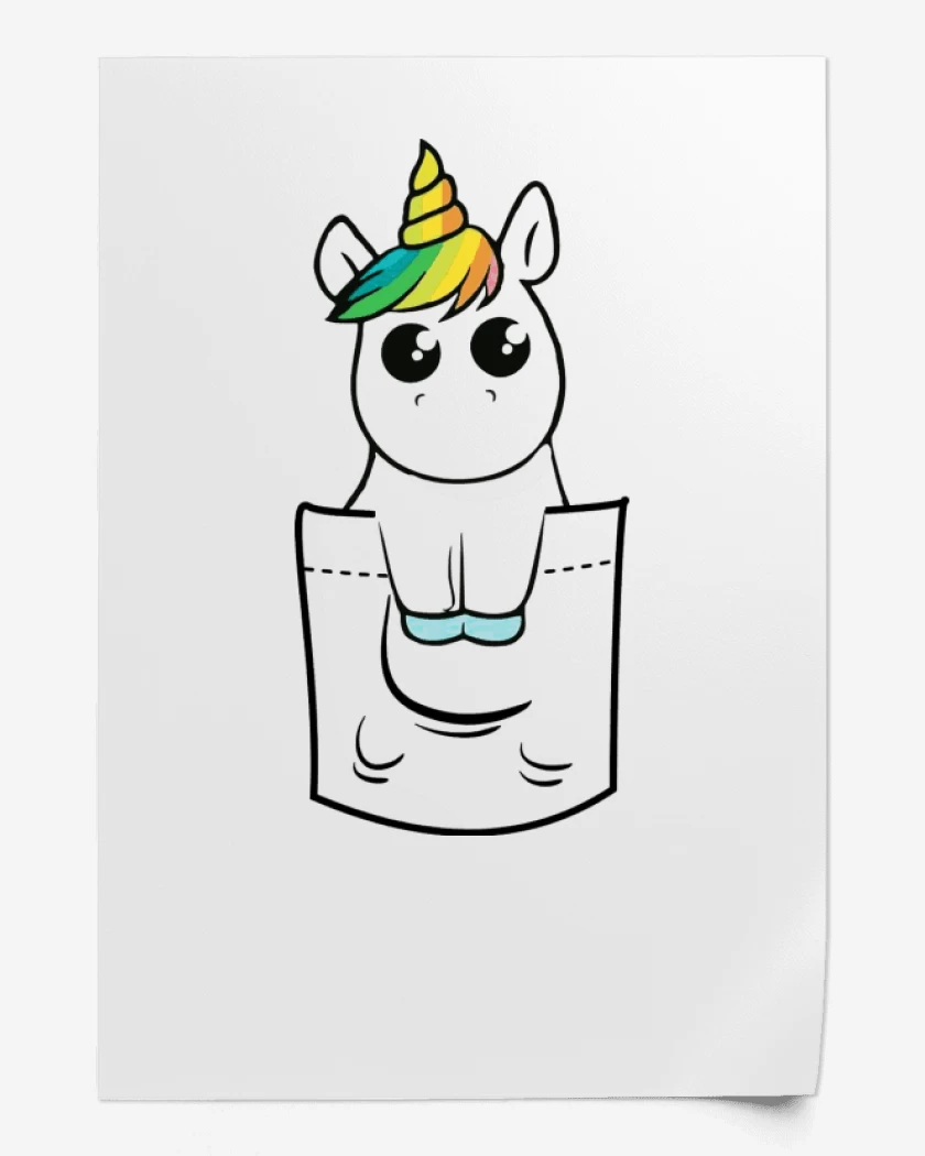 Print Unicornio de bolsillo