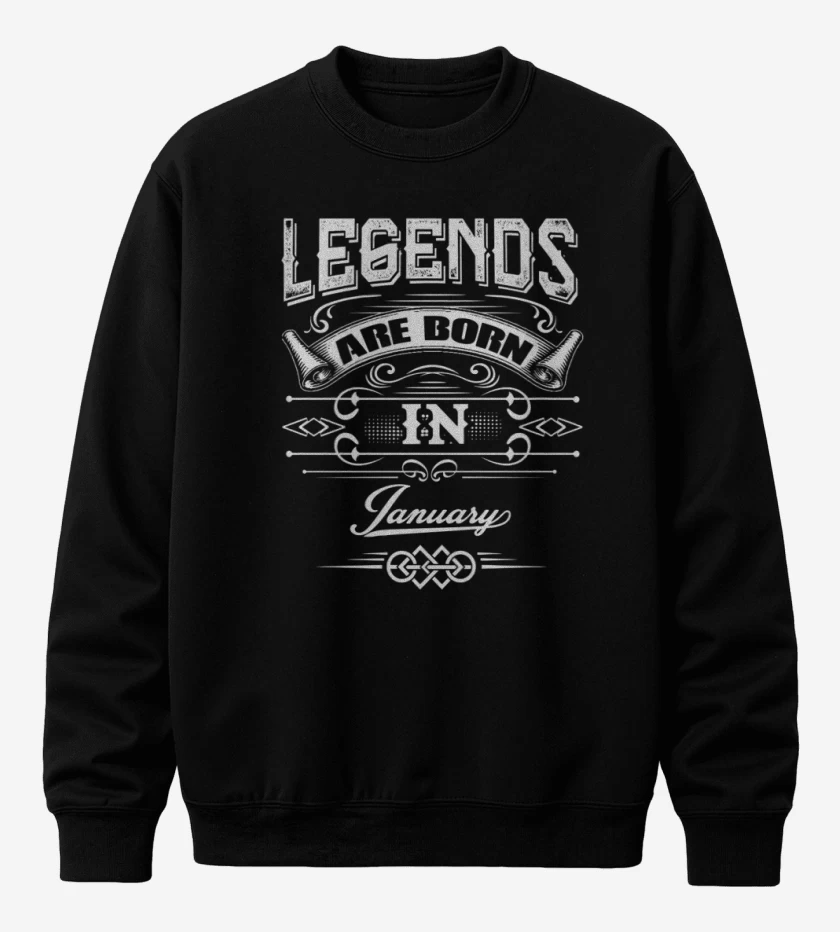 Poleron polo Negro de Legends are born in january