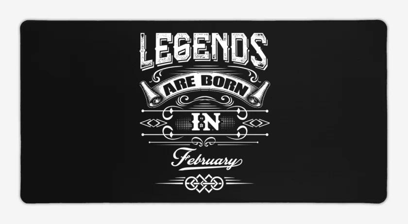 Mouse pad Gamer Negro de Legend are born in february