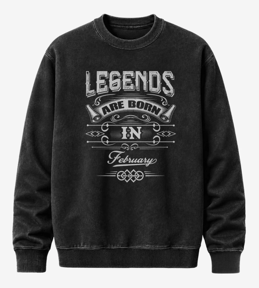 Poleron Polo Acid Wash Negro de Legend are born in february