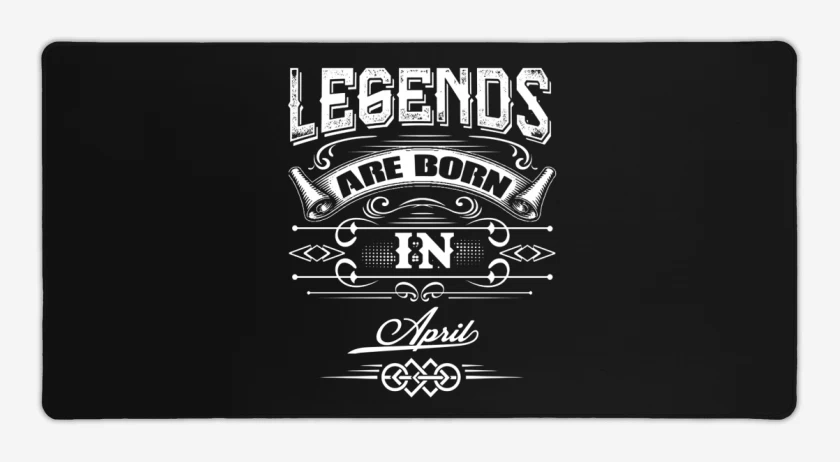 Mouse pad Gamer Negro de Legends are born in april