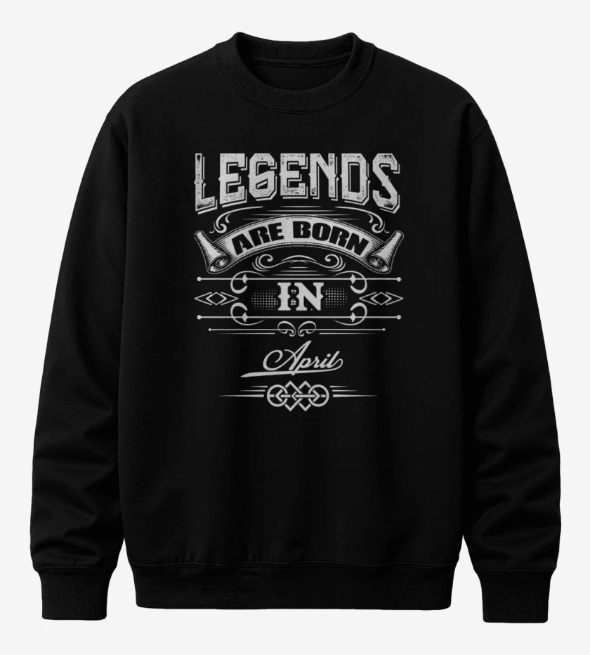 Poleron polo Negro de Legends are born in april