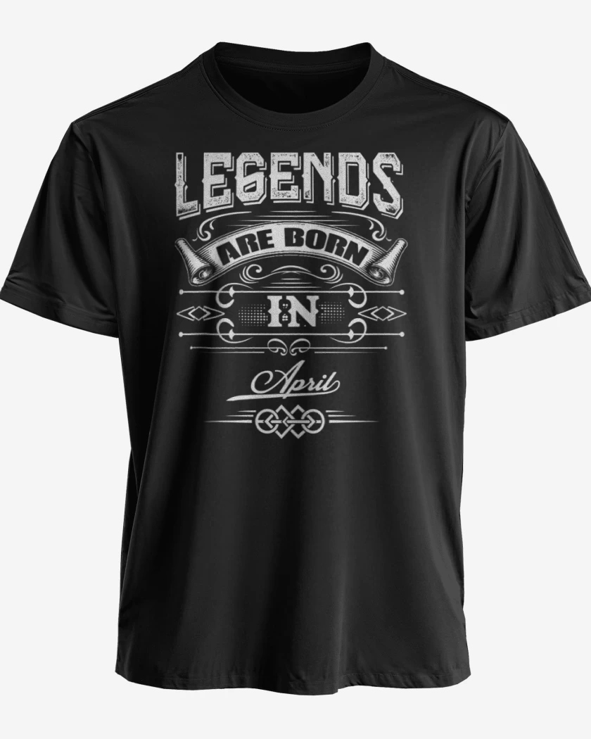 Polera premium Negro de Legends are born in april