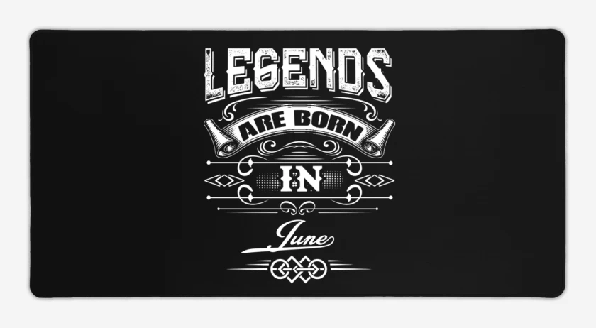 Mouse pad Gamer Negro de Legends are born in june