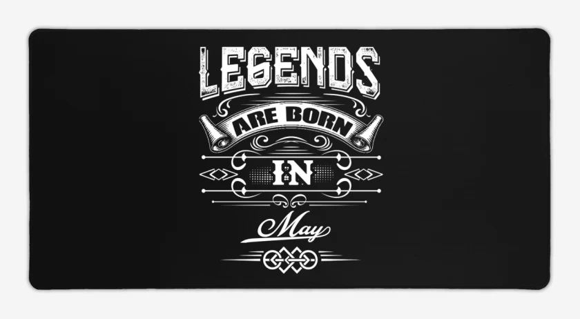 Mouse pad Gamer Negro de Legends are born in may