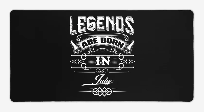 Mouse pad Gamer Negro de Legends are born in july