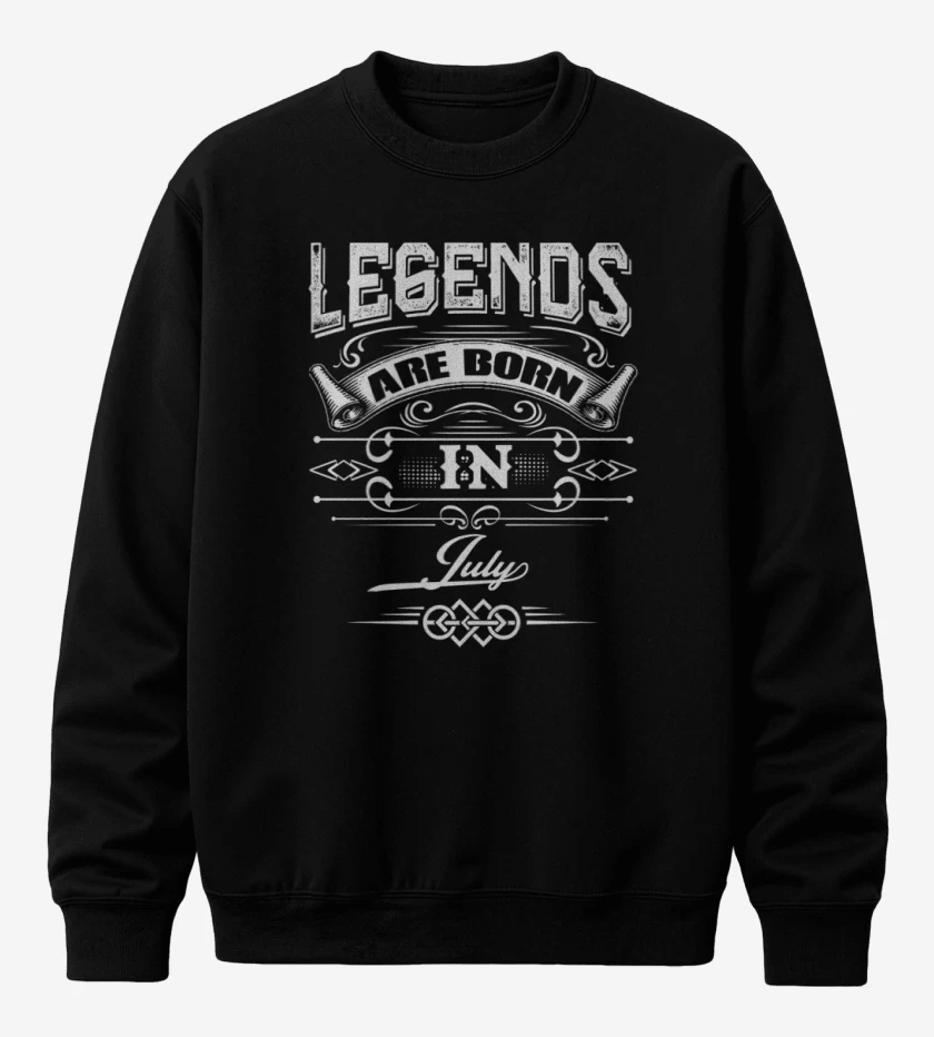 Poleron polo Negro de Legends are born in july