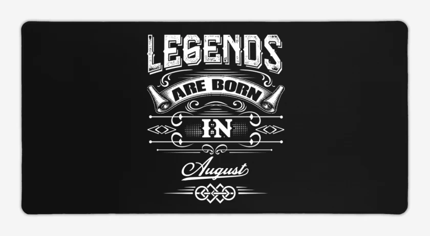Mouse pad Gamer Negro de Legends are born in august