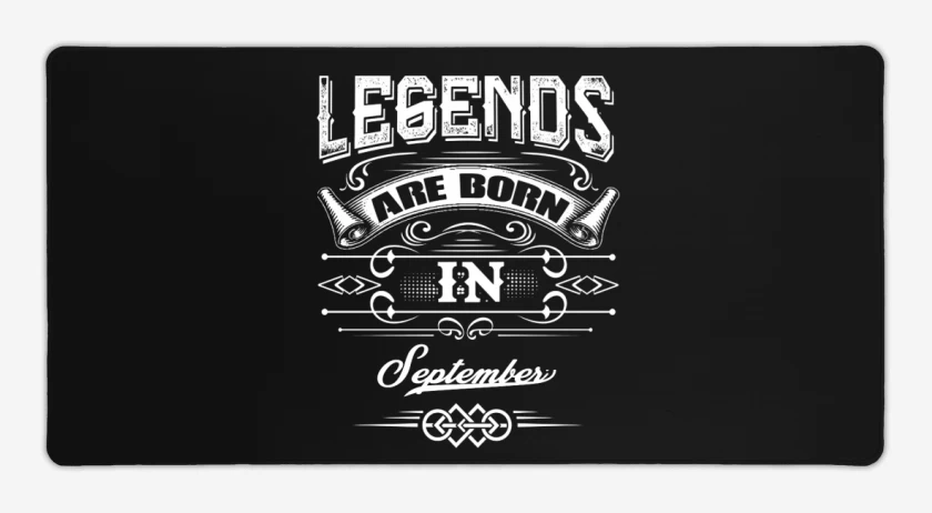 Mouse pad Gamer Negro de Legends are born in september