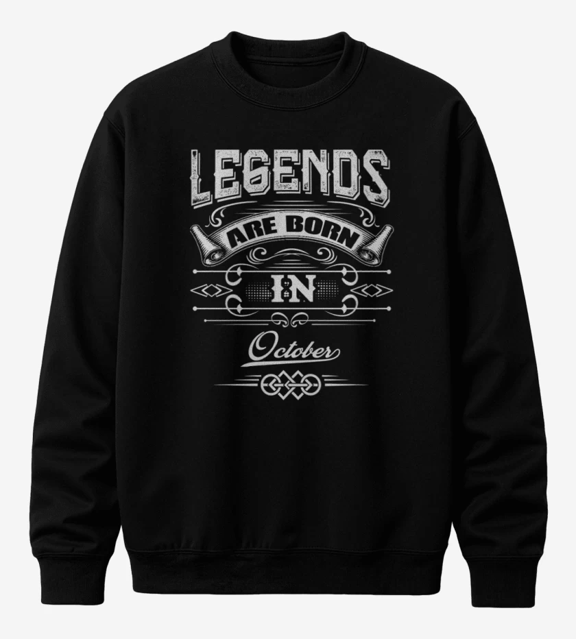 Poleron polo Negro de Legends are born in october