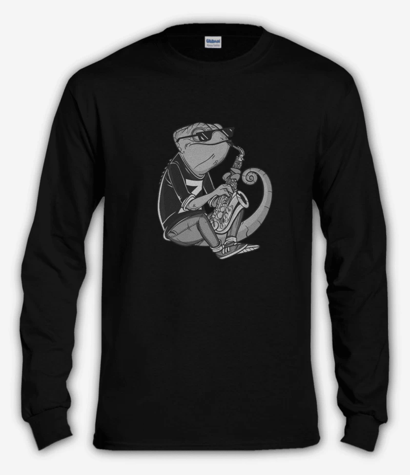 Polera manga larga Negro de Camaleon
