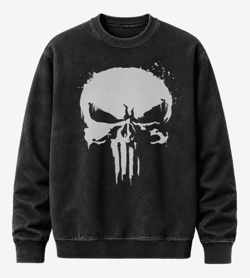 Poleron Polo Acid Wash Negro de El que castiga