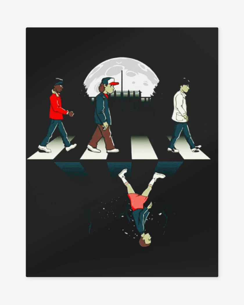 Print metalico Negro de Stranger things 6