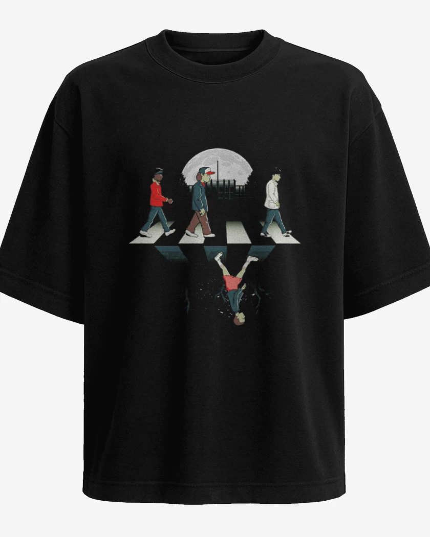 Polera Oversize Negro de Stranger things 6