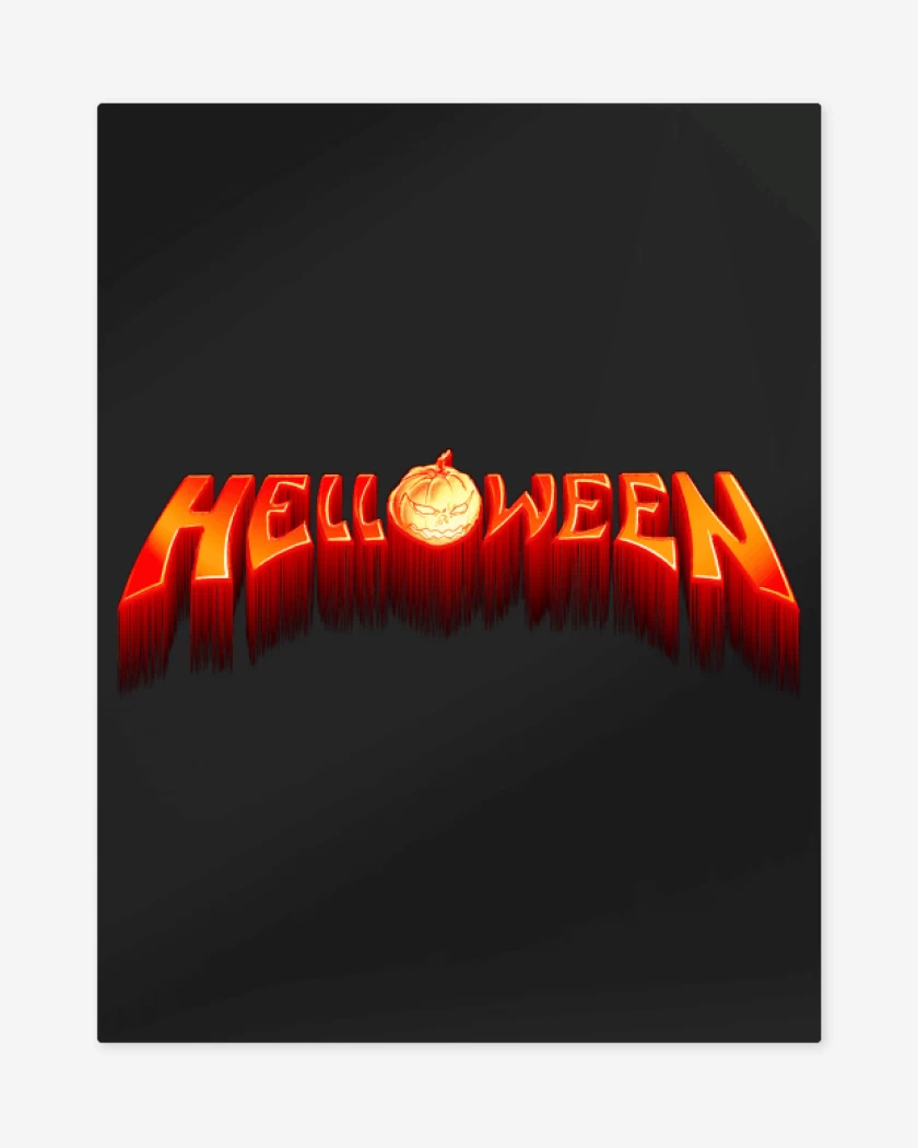 Print metalico Negro de Helloween