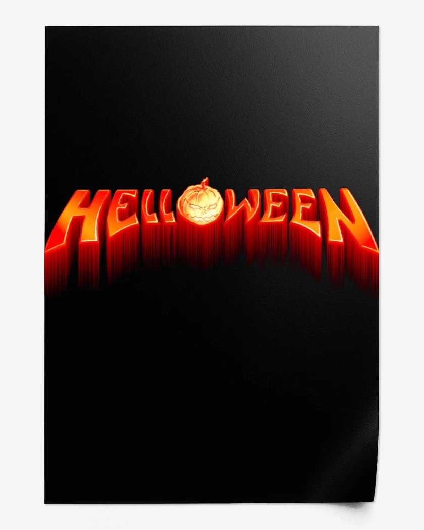 Print Negro de Helloween