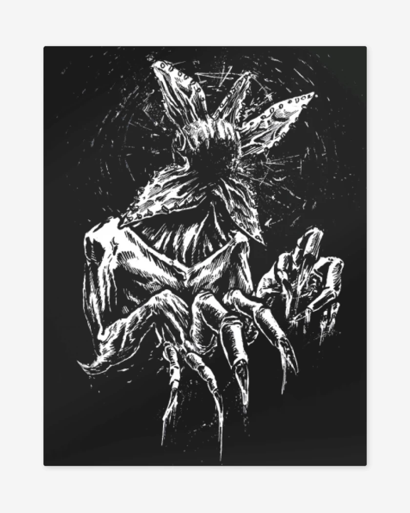 Print metalico Negro de The demogorgon