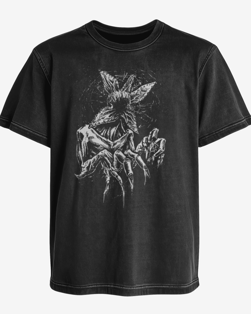 Polera desgastada The demogorgon