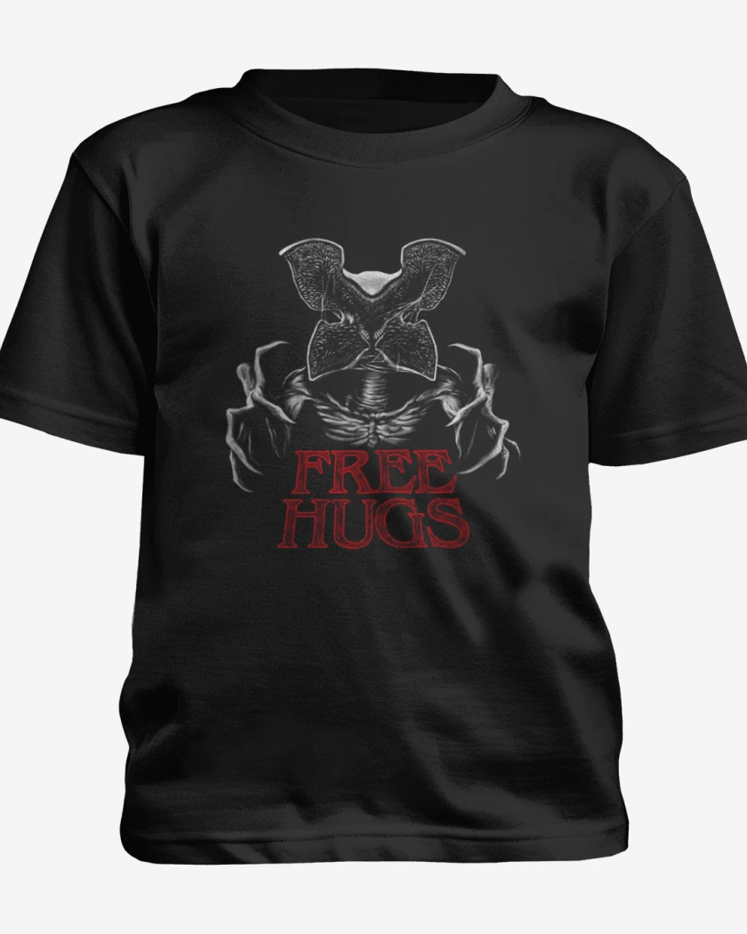 Polera de niño Negro de Free hugs