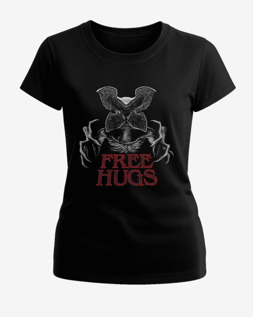 Polera de Mujer Negro de Free hugs