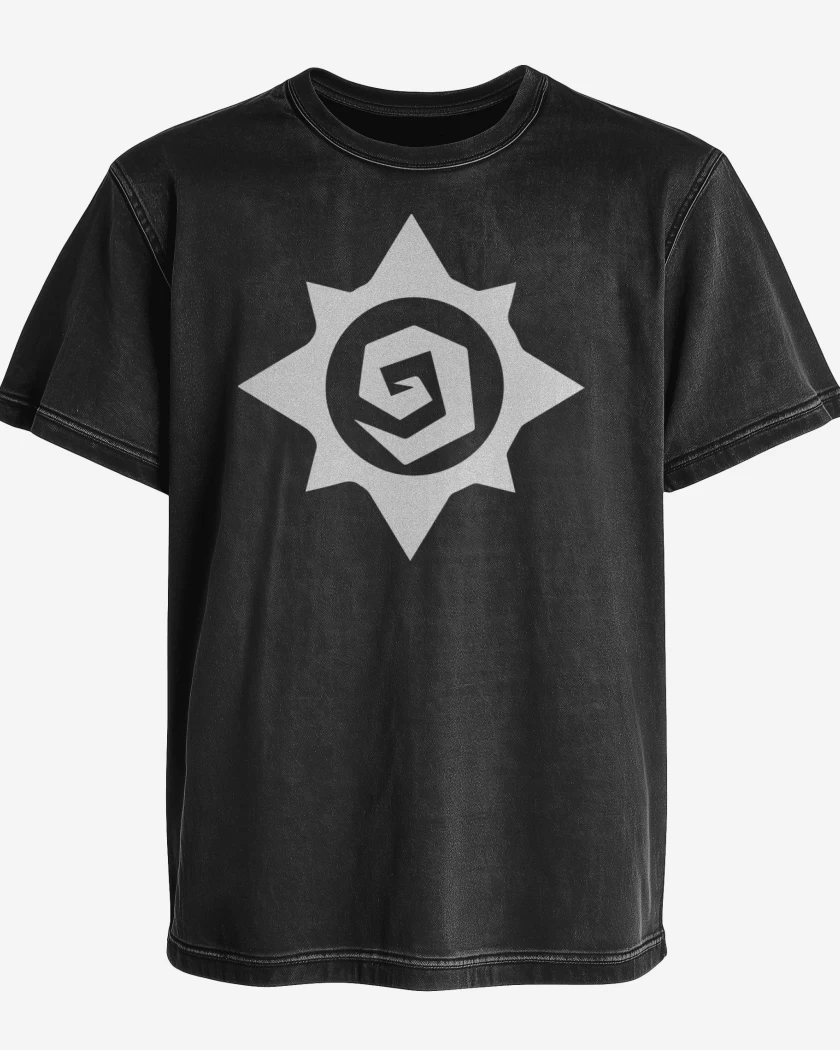 Polera desgastada Negro de Juego de cartas