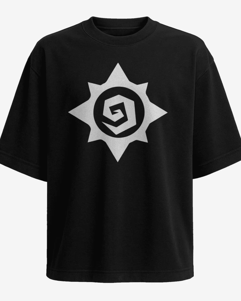 Polera Oversize Negro de Juego de cartas