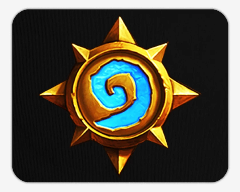 Mousepad Negro de Pecho heartstone