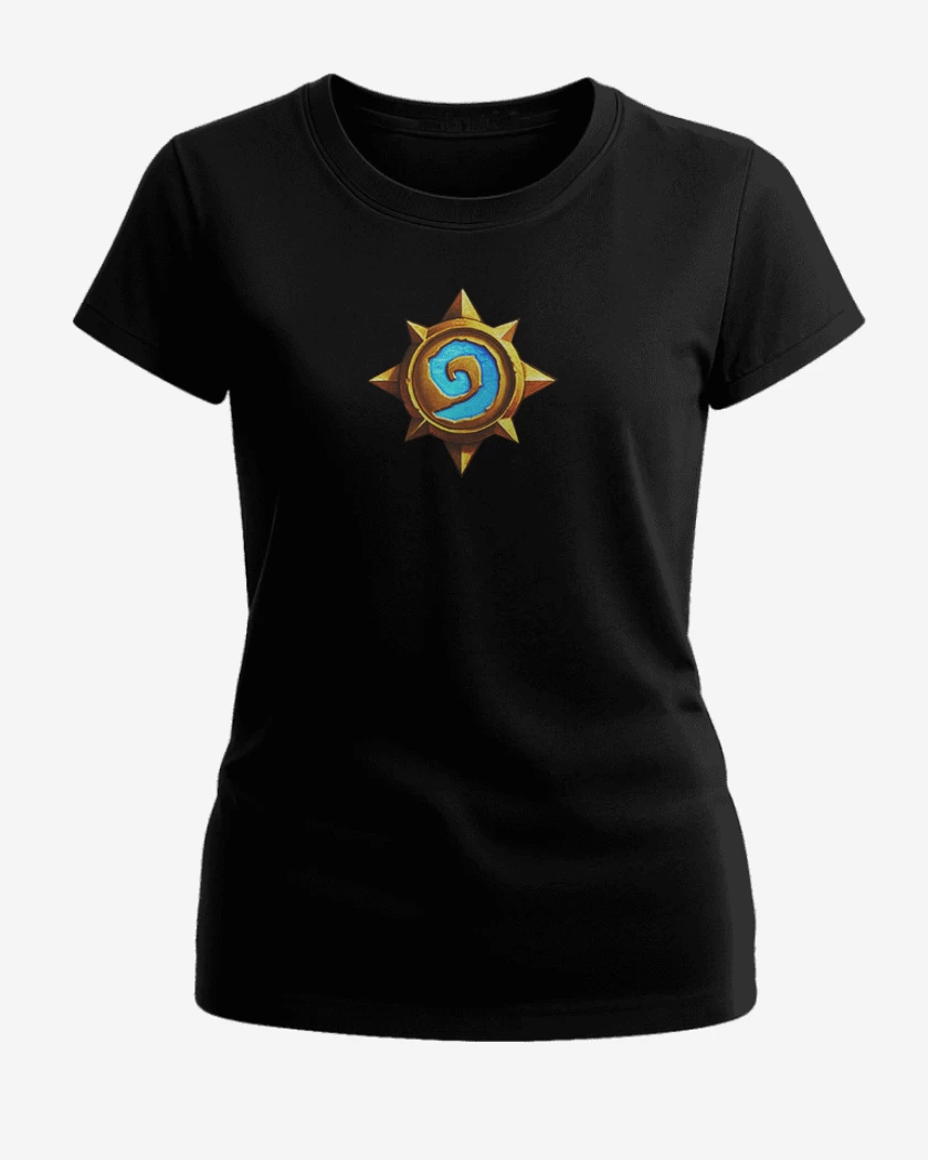 Polera de Mujer Negro de Pecho heartstone