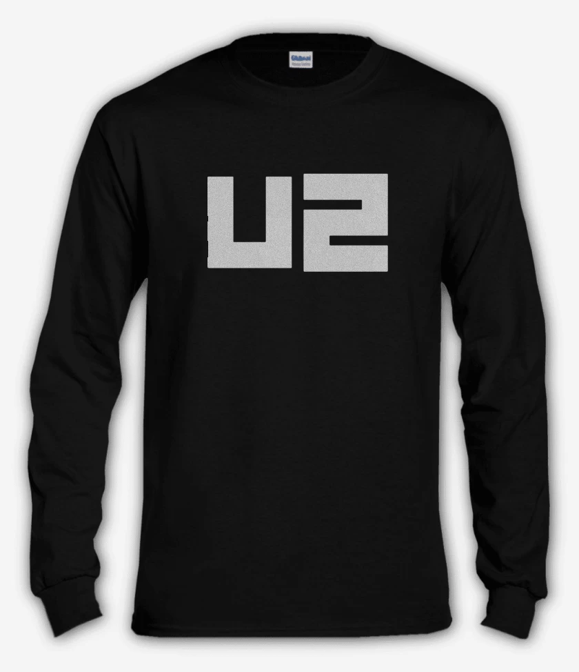 Polera manga larga Negro de u2