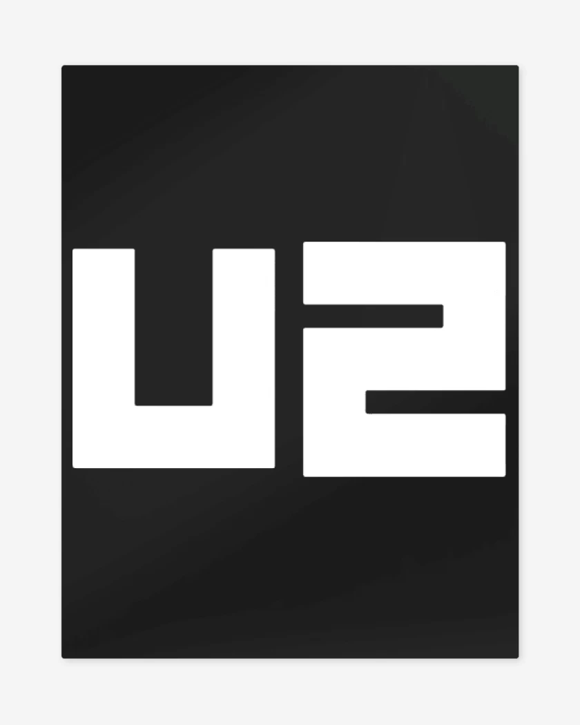 Print metalico Negro de u2