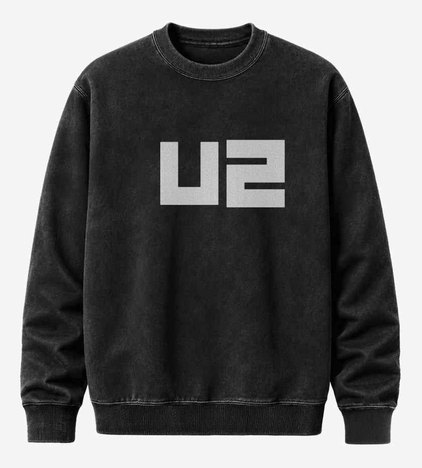 Poleron Polo Acid Wash Negro de u2
