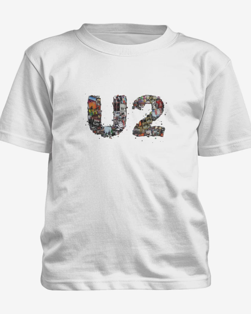 Polera de niño Blanco de u2 full color