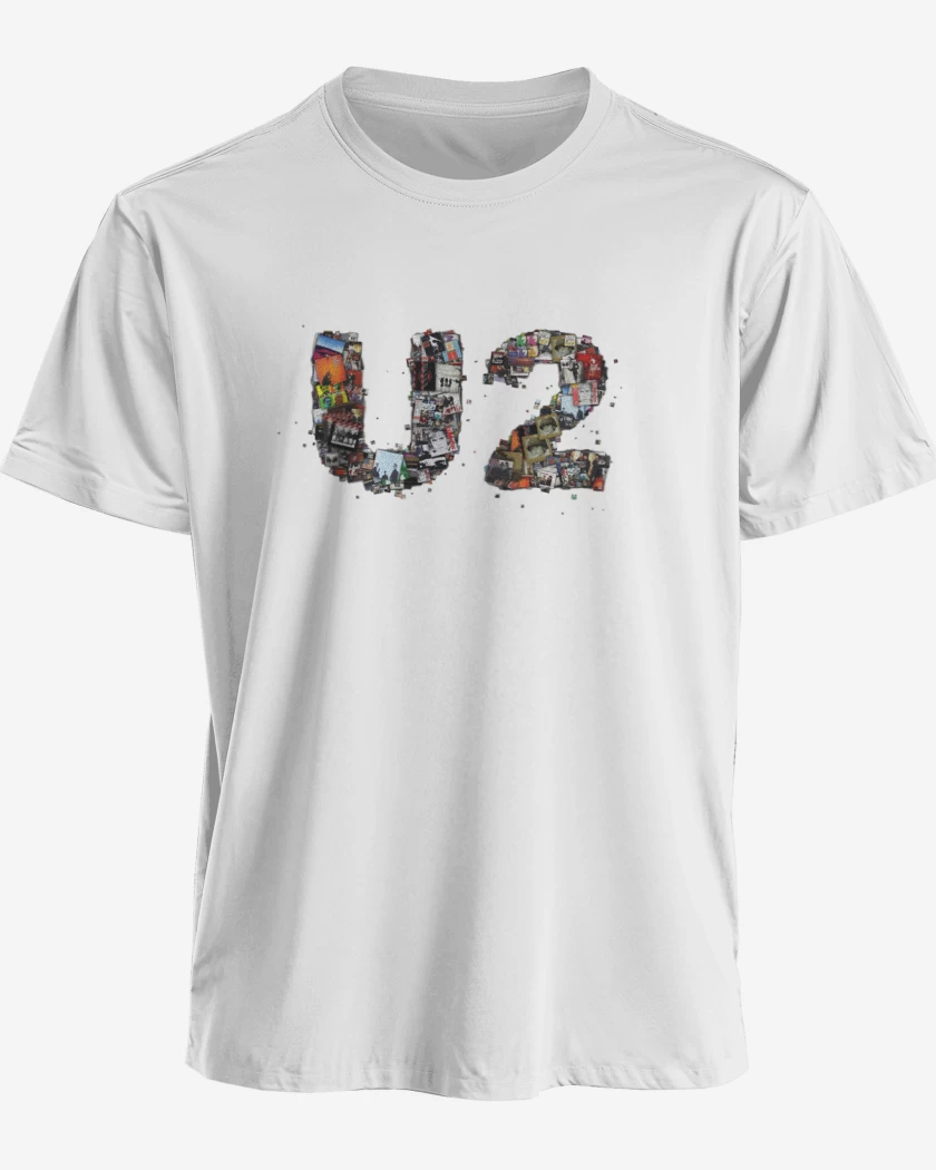 Polera premium Blanco de u2 full color