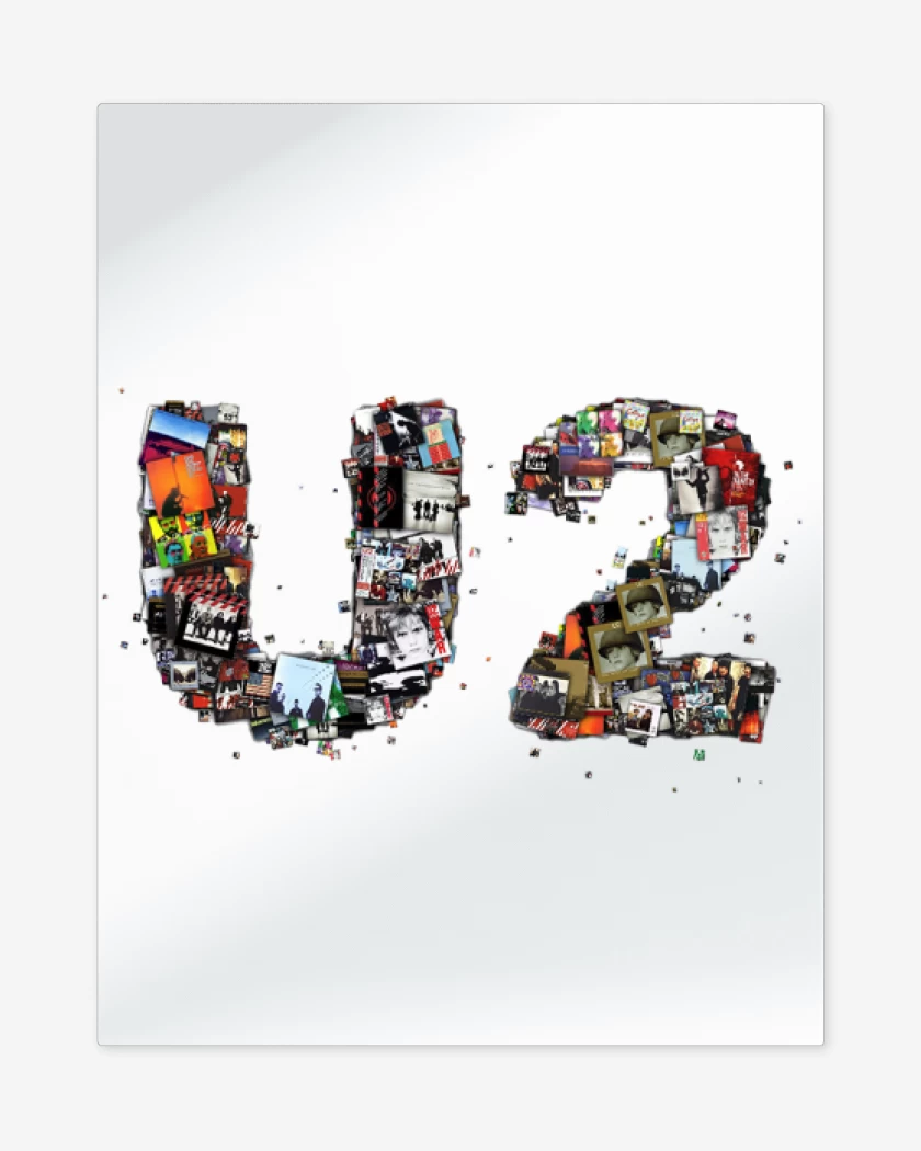 Print metalico Blanco de u2 full color
